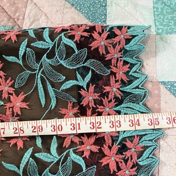 Elliatt Dress Womens Floral Lace Pink Blue Trumpet Bell Sleeve Mod Retro Wedding - Picture 12 of 12